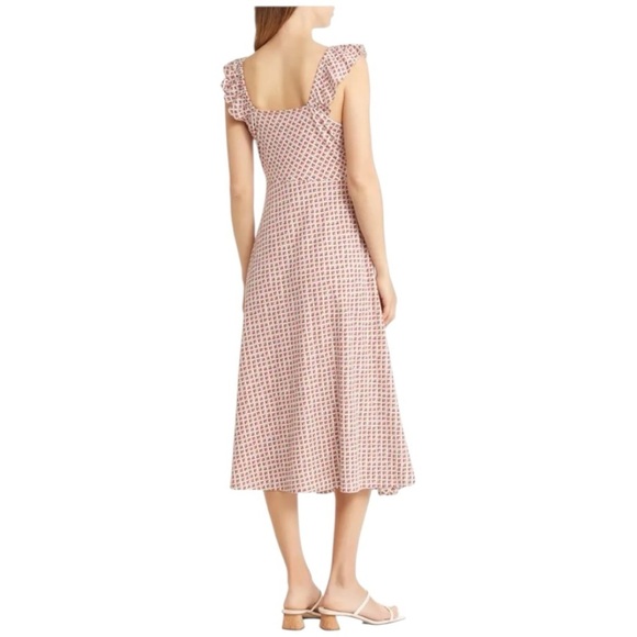 BODEN Ditzy Floral Cotton Blend Sundress in Vermillion Bloom Bud Size 8 - Picture 7 of 13